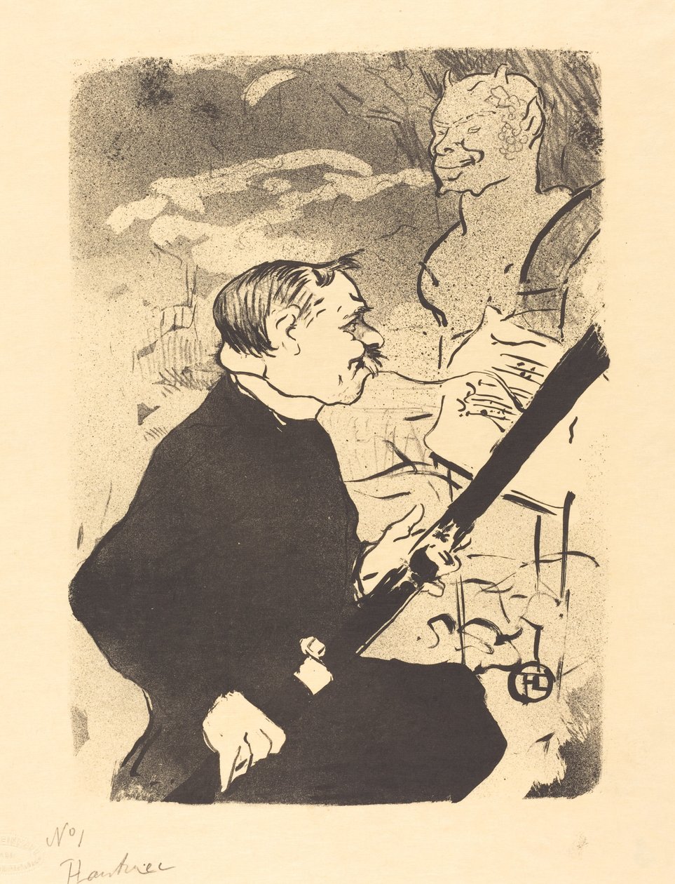 Sizin İçin Dökün!..., 1893. by Henri de Toulouse Lautrec
