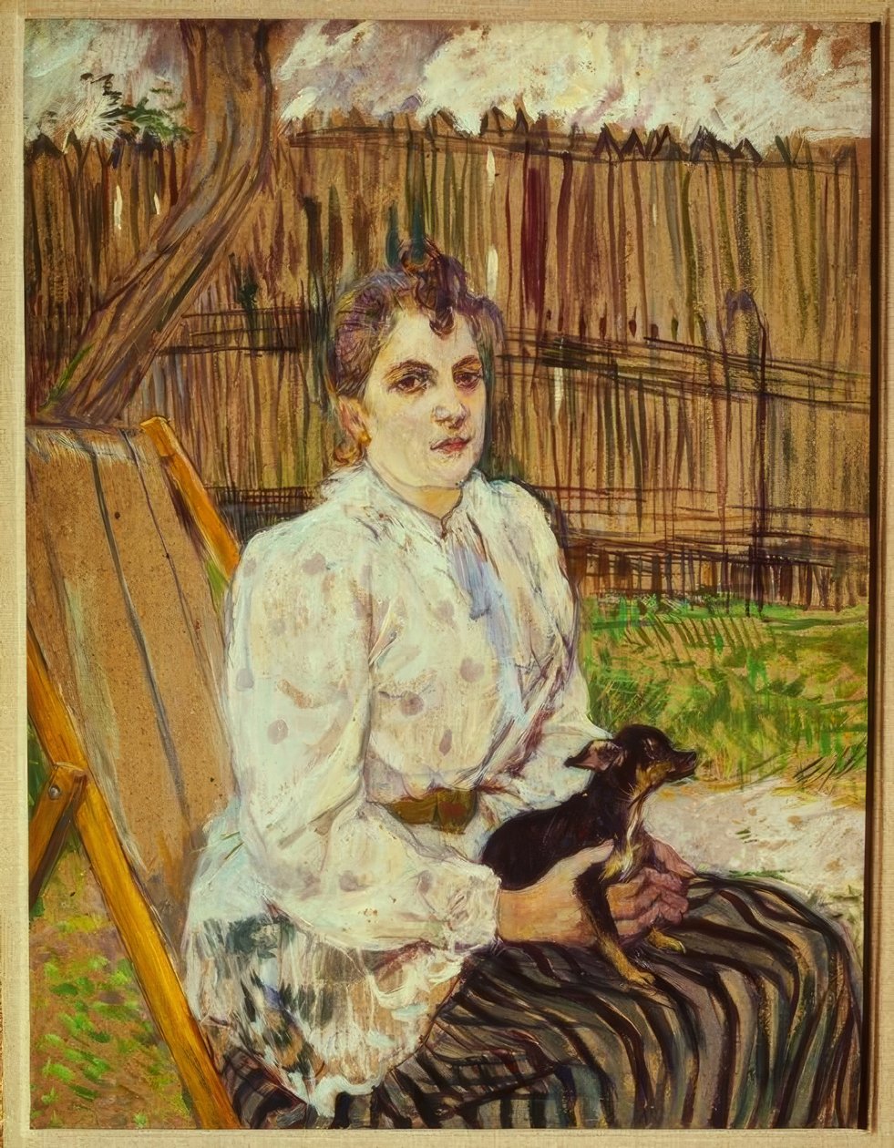 köpekli kadın by Henri de Toulouse Lautrec