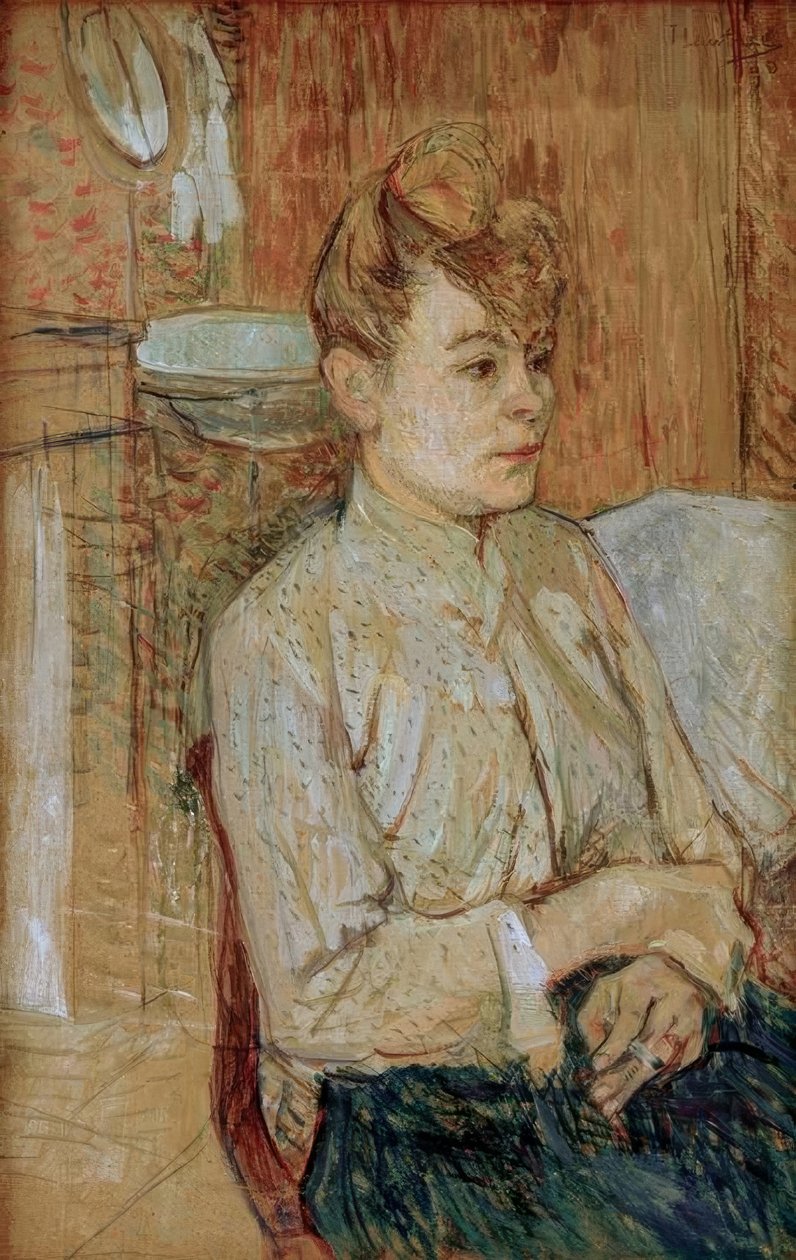 Sigara içen kadın by Henri de Toulouse Lautrec