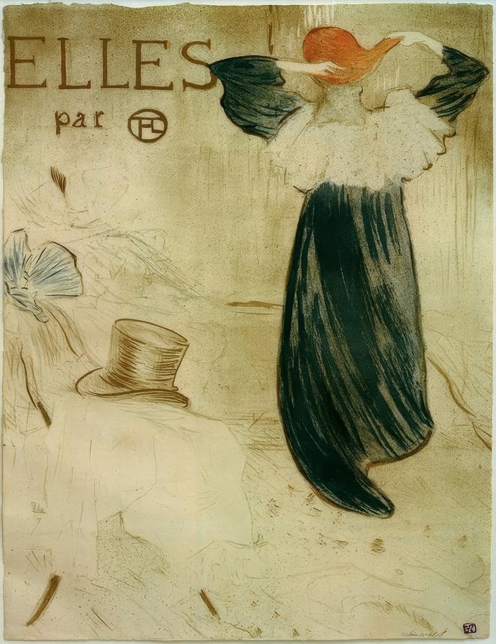 Elles için kapak by Henri de Toulouse Lautrec