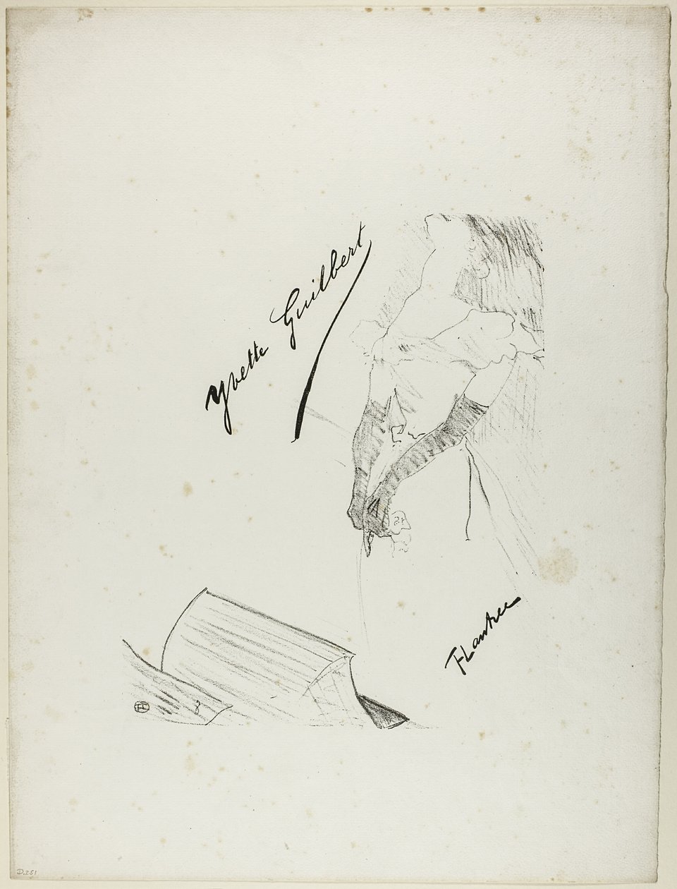 Yvette Guilbert için ön yazı by Henri de Toulouse Lautrec