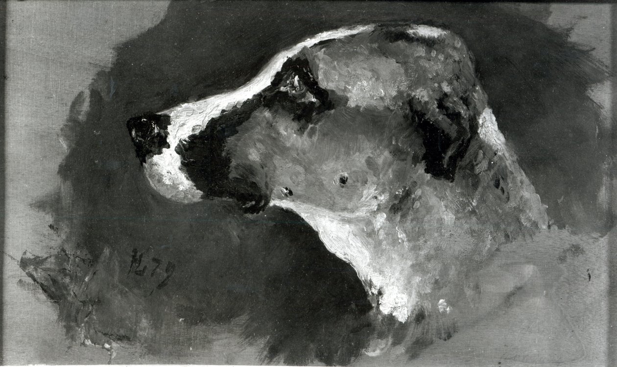 Head of a Dog with Short Ears, 1879 by Henri de Toulouse Lautrec
