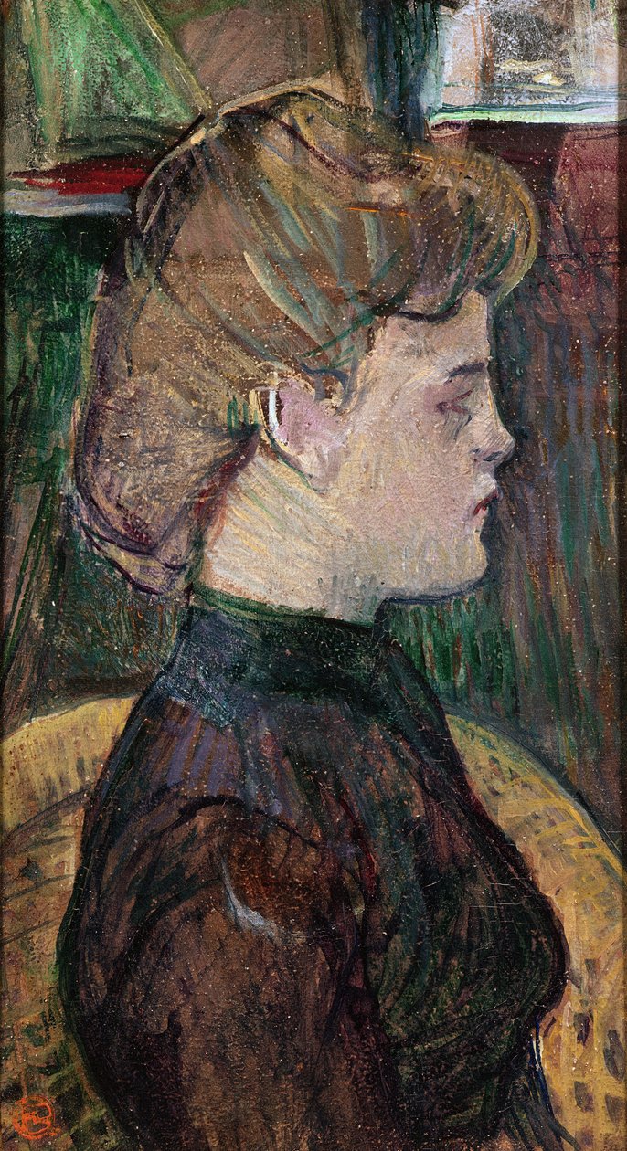 Hélène V. Juliette Vary, 1888 (oil on wood) by Henri de Toulouse Lautrec