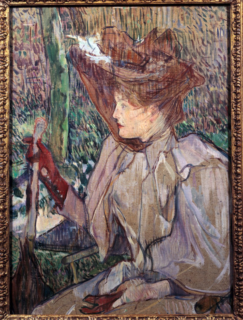 Honorine Platzer Henri de Toulouse Lautrec (1864-1901) tarafından karton üzerine yağlı boya 1891 Güneş. 0,54x0,4 m Paris, Musee d