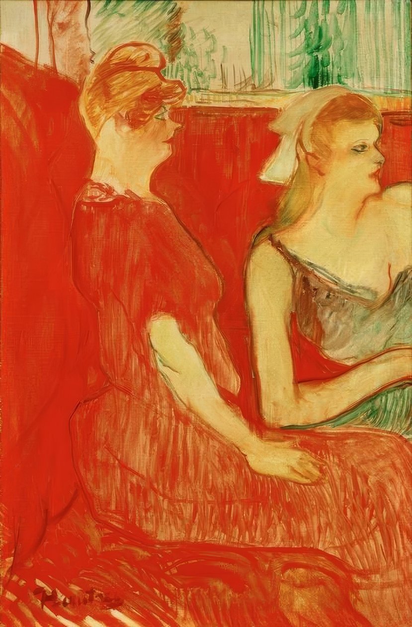 Im Salon der Rue des Moulins by Henri de Toulouse Lautrec