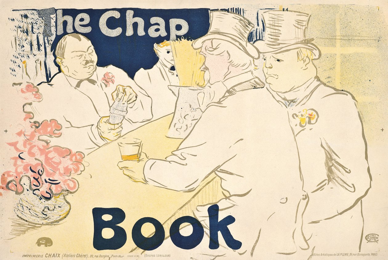 İrlanda ve Amerikan Barı, Rue Royale- "The Chap Book" afişi, 1895 by Henri de Toulouse Lautrec