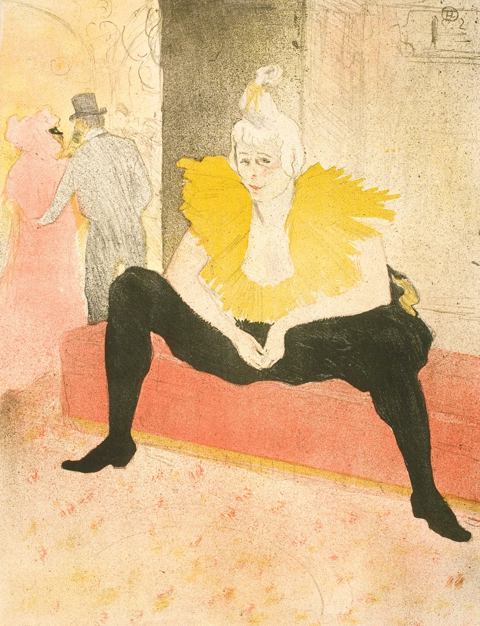 Oturan Palyaço, Bayan Cha-U-Kao by Henri de Toulouse Lautrec