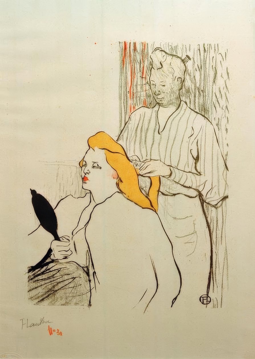 saç modeli by Henri de Toulouse Lautrec