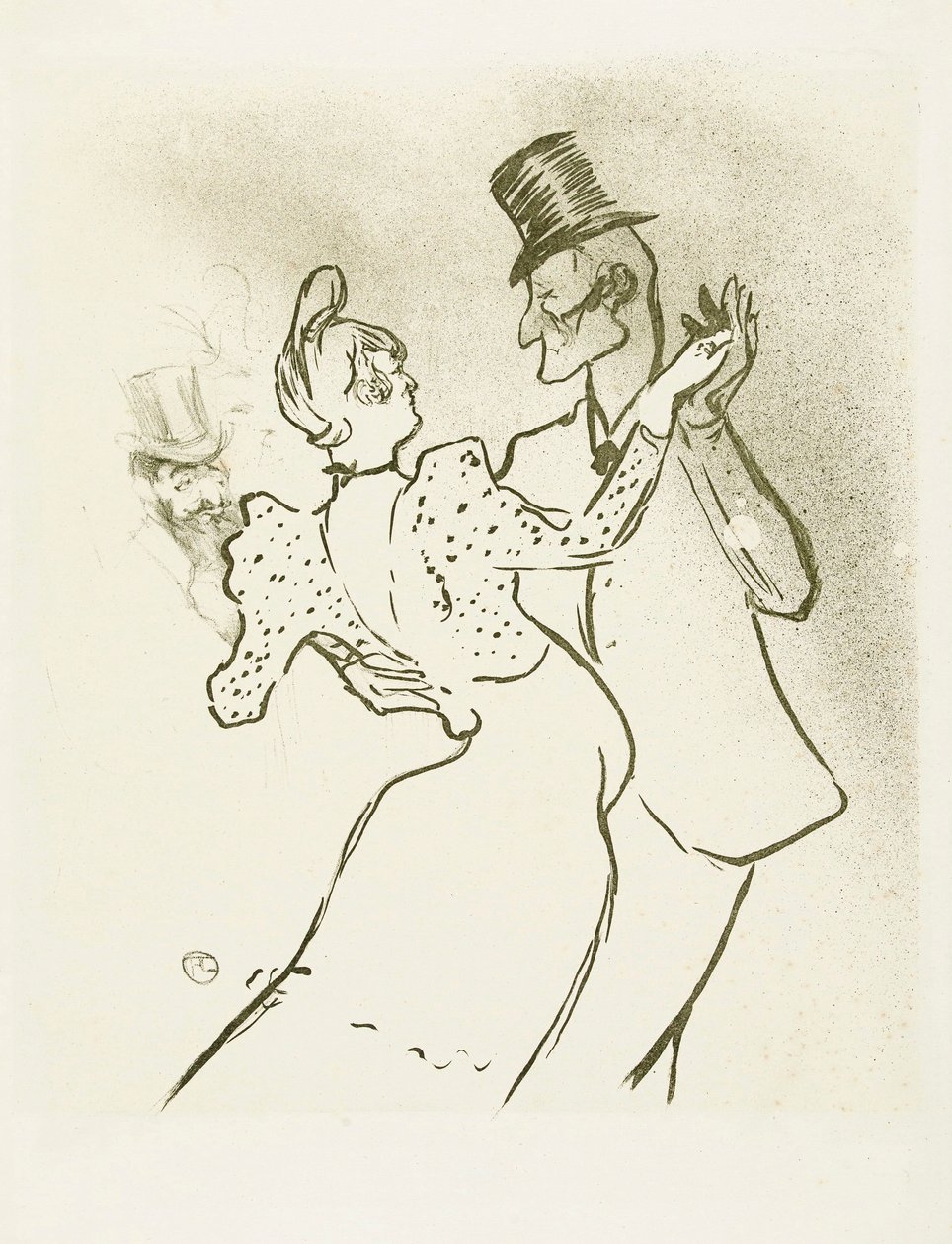 La Goulue ve Valentin la Desossee. Toulouse-Lautrec