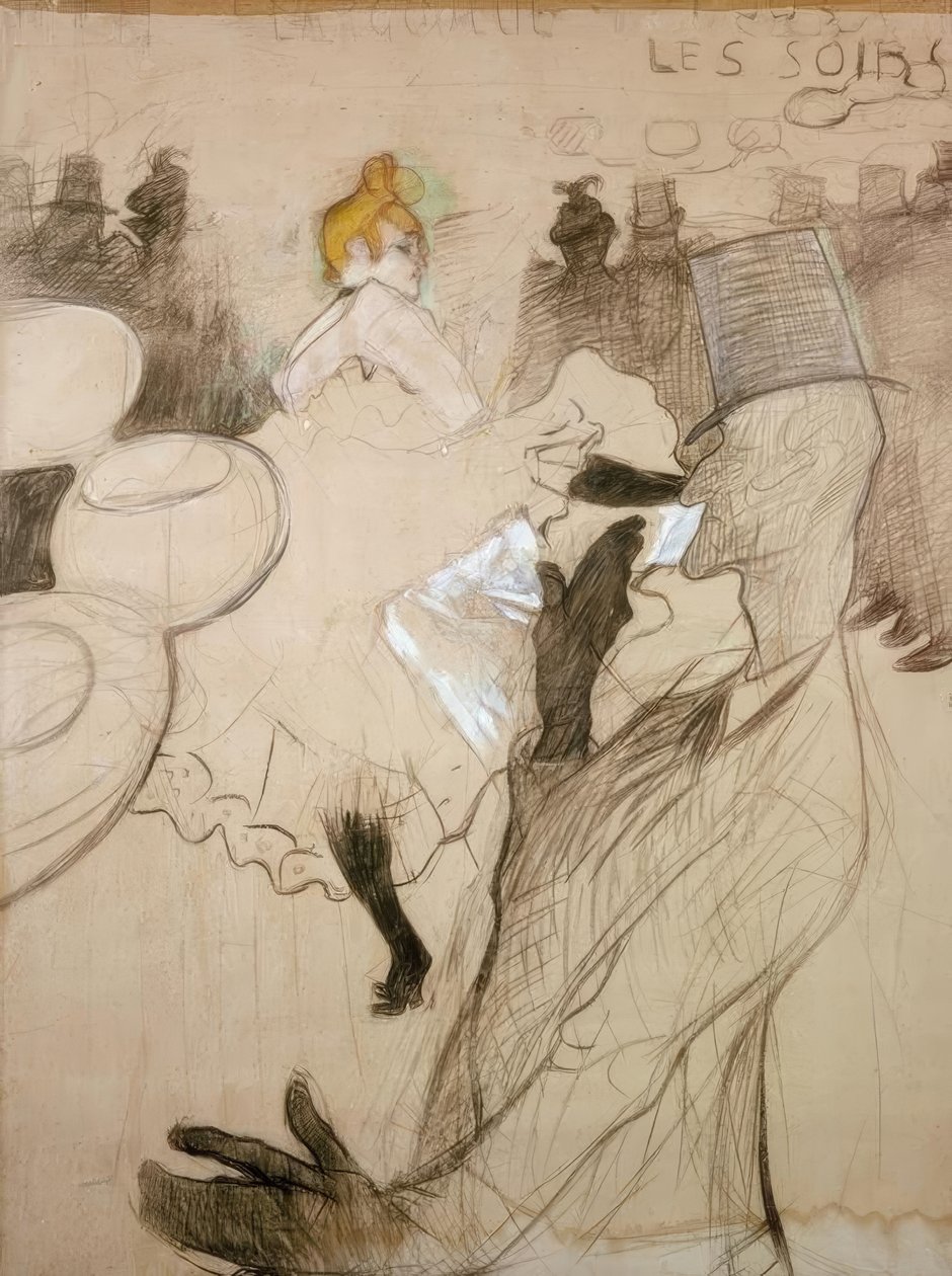 La Goulue ve Kemiksiz Valentin by Henri de Toulouse Lautrec