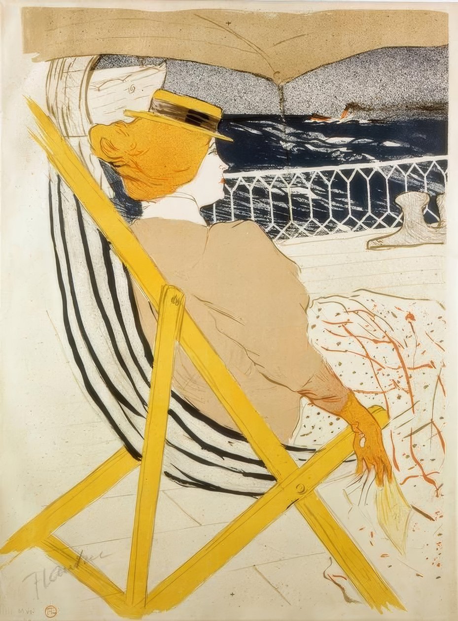 La Passagere du 54 ou Promenade en Yacht by Henri de Toulouse Lautrec