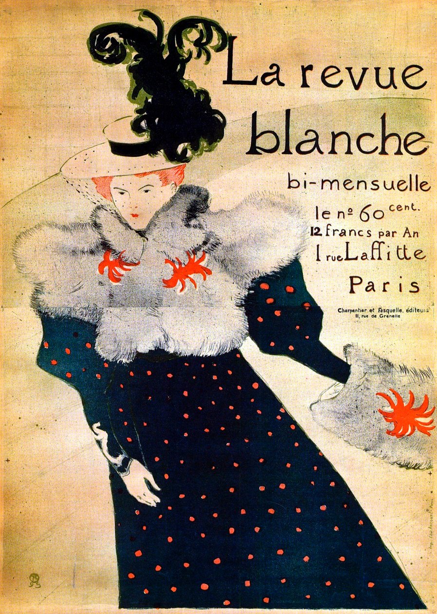 La Revue Blanche, 19. yüzyıl. by Henri de Toulouse Lautrec