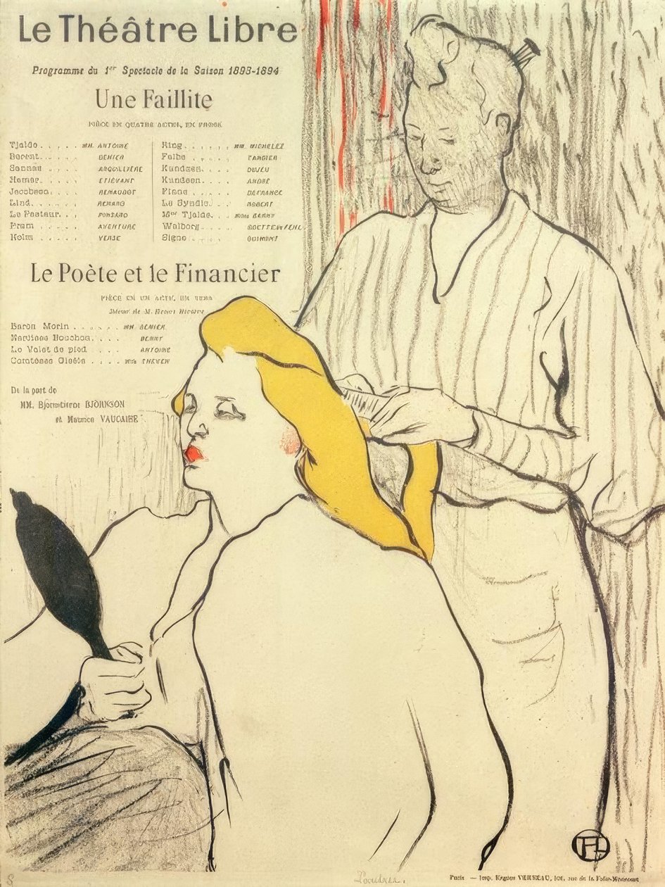 saç modeli by Henri de Toulouse Lautrec