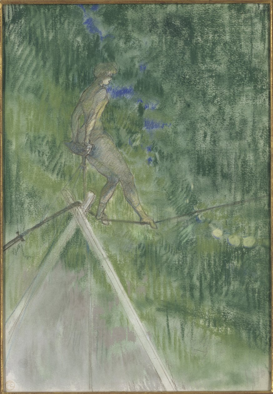 İp dansçısı (ip cambazı) - İp Dansçısı, Toulouse Lautrec, Henri, de (1864-1901). Kağıt üzerinde pastel. Boyut: 47x32cm. Ulusal Müze Stockholm by Henri de Toulouse Lautrec