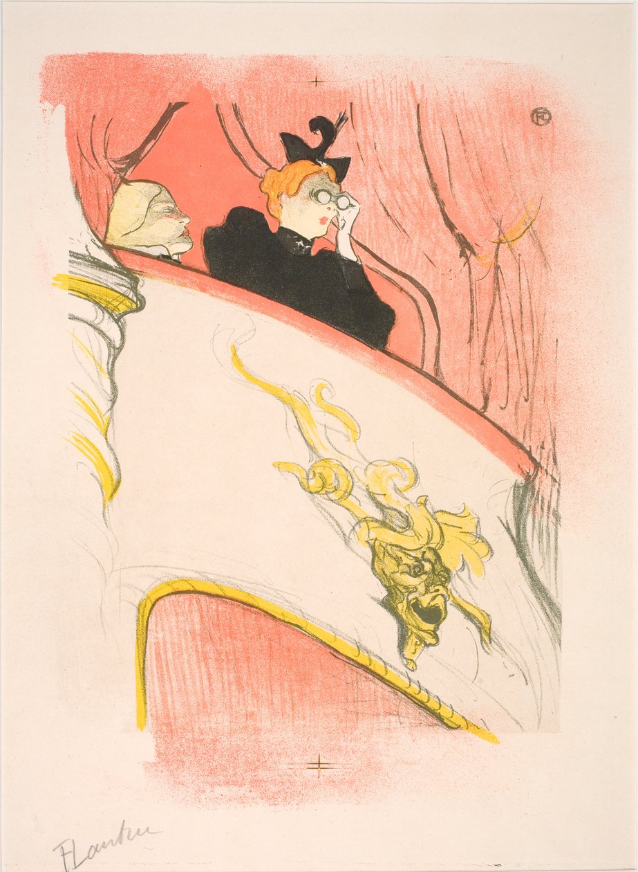 Altın mascaronlu loca by Henri de Toulouse Lautrec