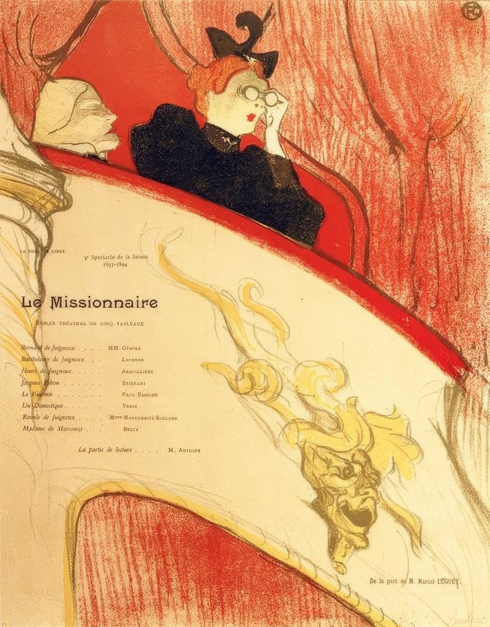 Altın mascrondaki köşk by Henri de Toulouse Lautrec
