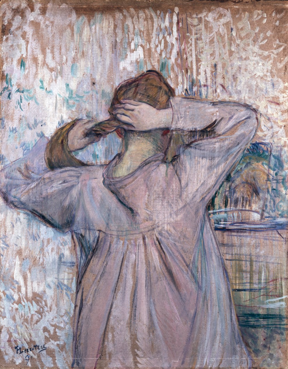 Tuvalet Saçını tarayan, 1891 by Henri de Toulouse Lautrec