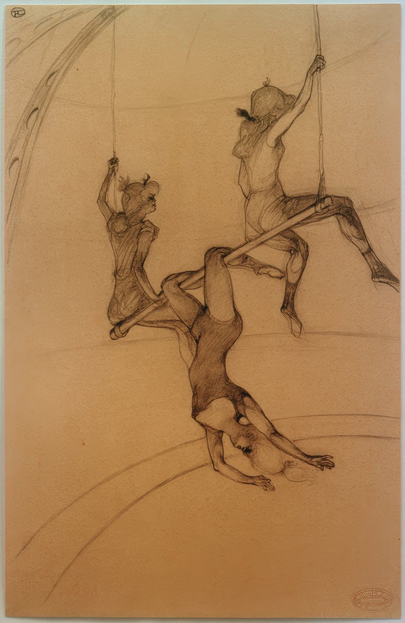 uçan trapez by Henri de Toulouse Lautrec