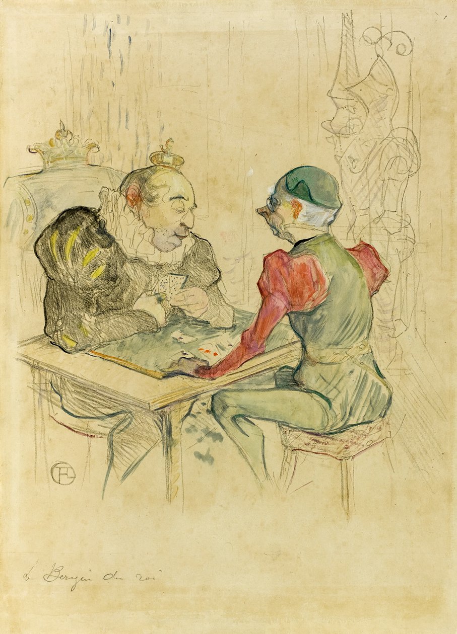bezigue by Henri de Toulouse Lautrec