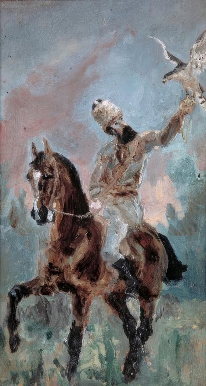 Bir şahin olarak Kont Alponse de Toulouse-Lautrec by Henri de Toulouse Lautrec