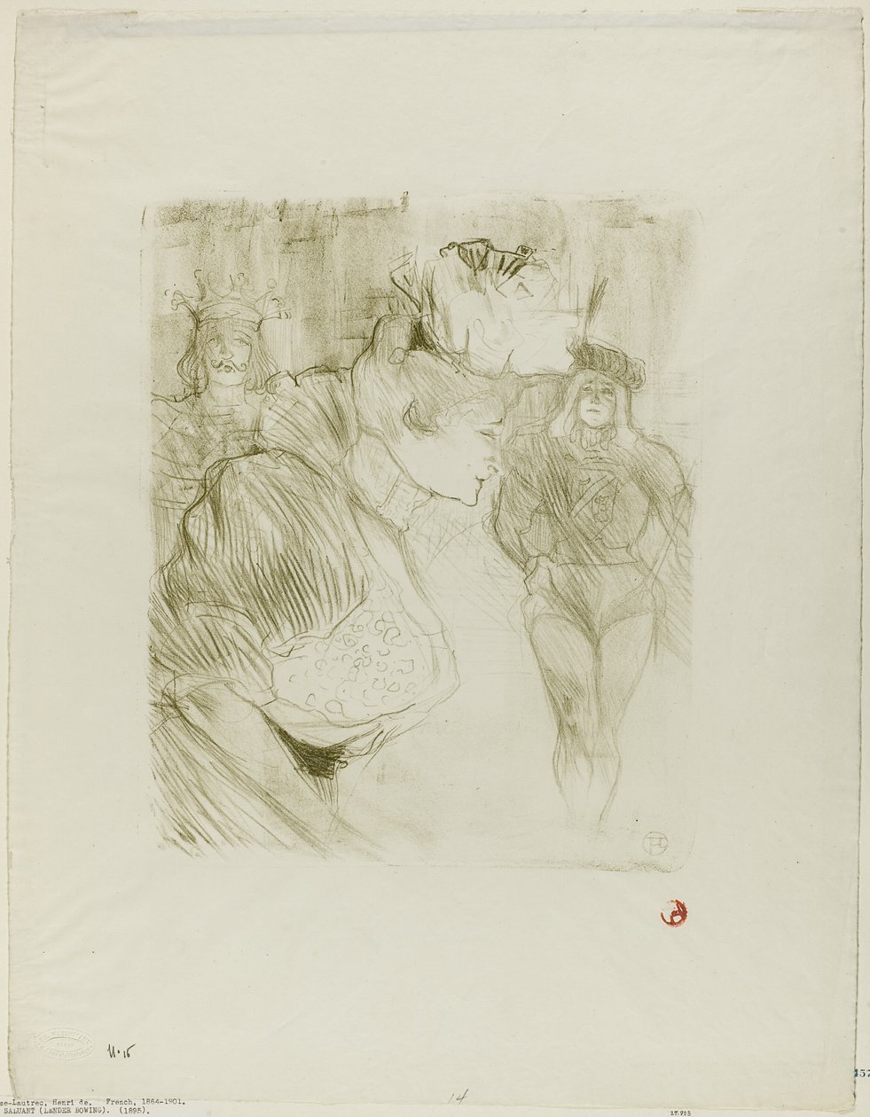Bir yay alarak borç veren by Henri de Toulouse Lautrec