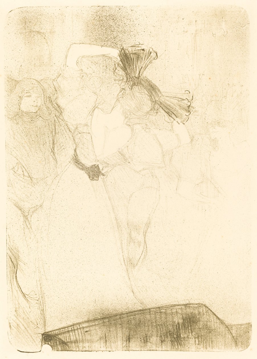 Lender de dos, dansant le boléro..., 1895. by Henri de Toulouse Lautrec