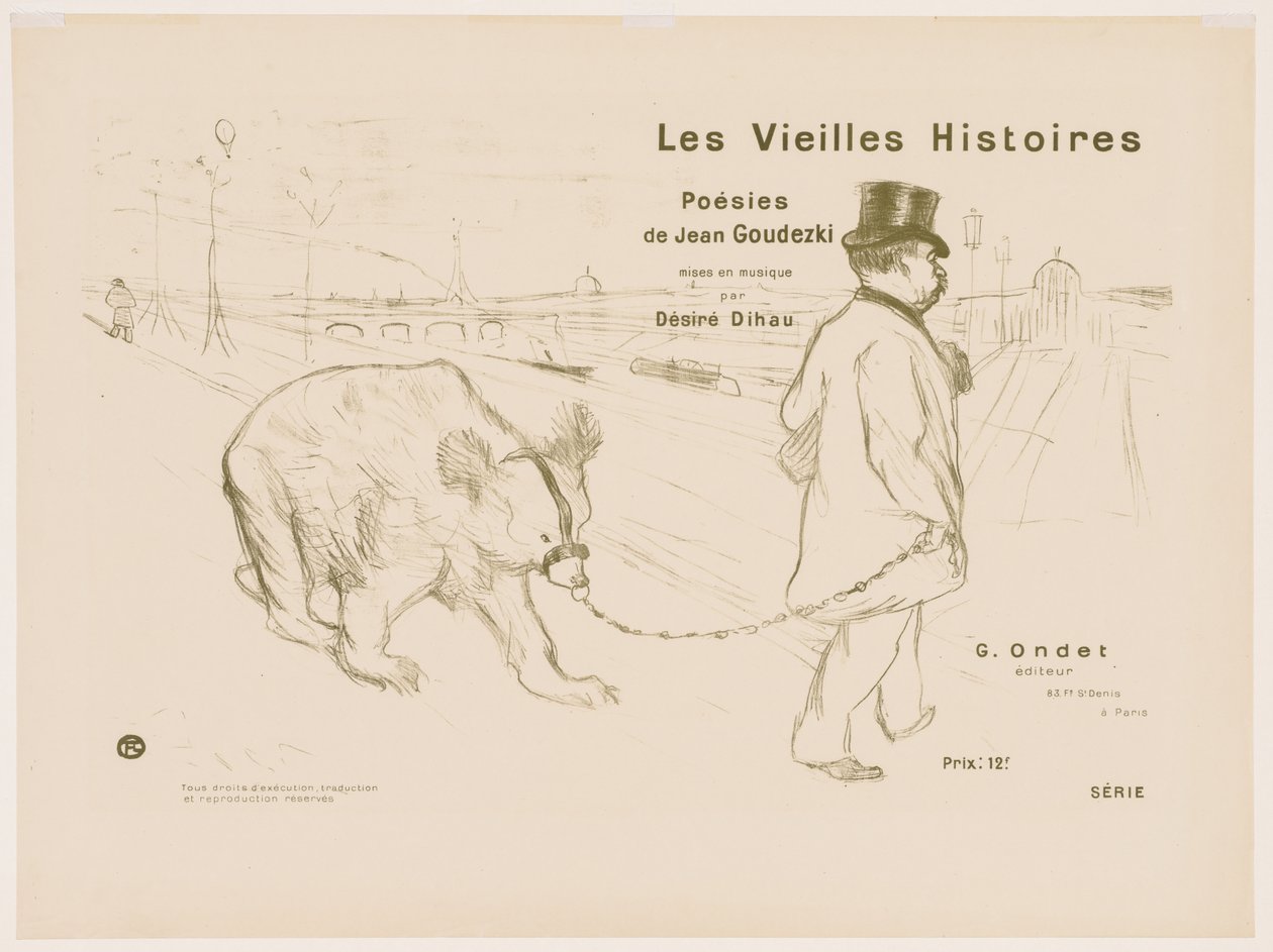 The Old Stories: Cover - Frontispiece by Henri de Toulouse Lautrec