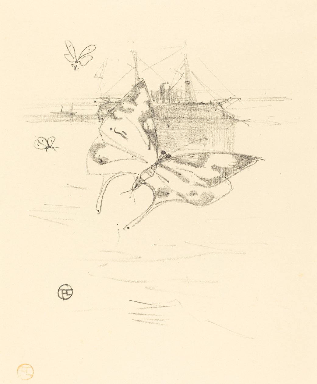 Kelebekler, 1895. by Henri de Toulouse Lautrec
