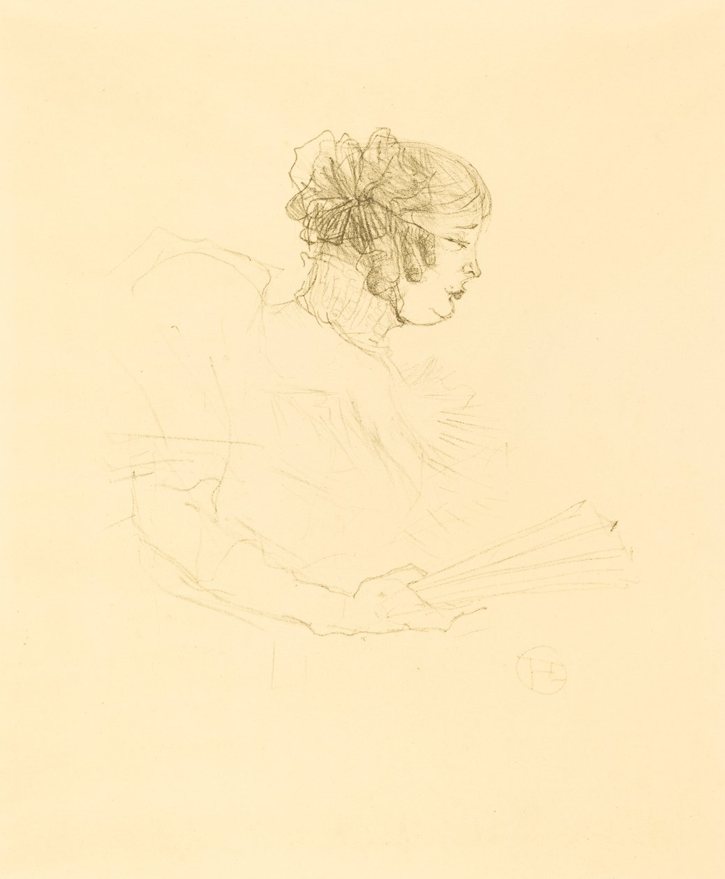 Profildeki Luce Myres Luce Myrès, profil, 1895. by Henri de Toulouse Lautrec