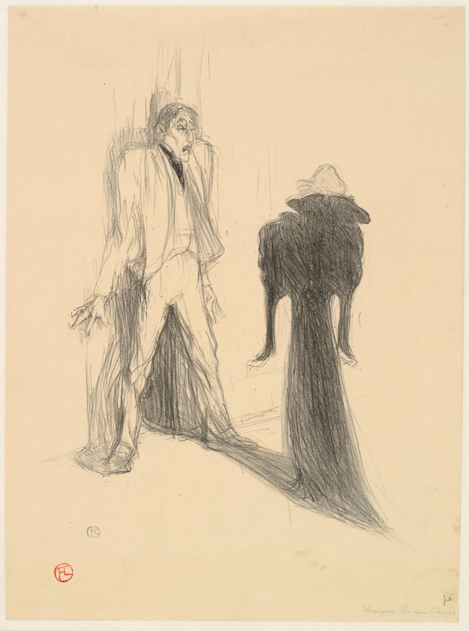 L'Image'da Lugné Poë ve Berthe Bady by Henri de Toulouse-Lautrec