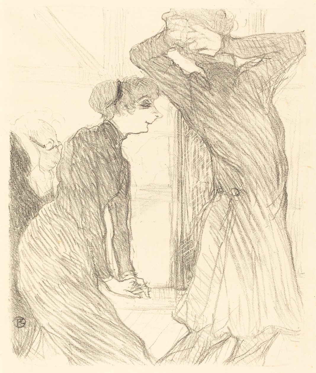 "İnsan Kuvvetlerinin Üstünde" filminde Lugne Poe ve Baldy ("İnsan Kuvvetlerinin Ötesinde" bölümünde Lugne Poe ve Baldy) by Henri de Toulouse Lautrec