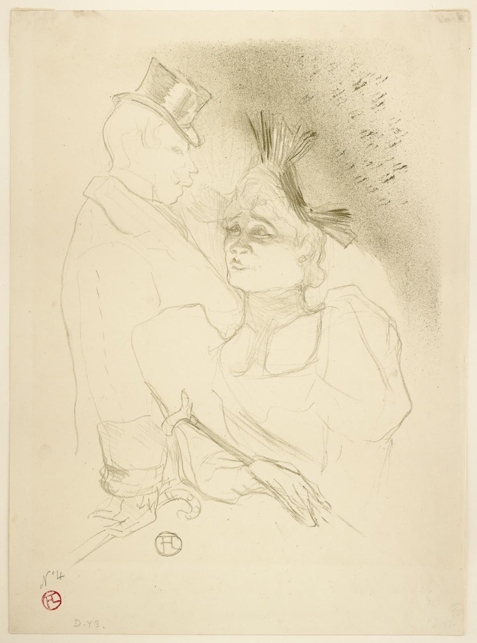 Matmazel Borç Veren ve Baron by Henri de Toulouse Lautrec