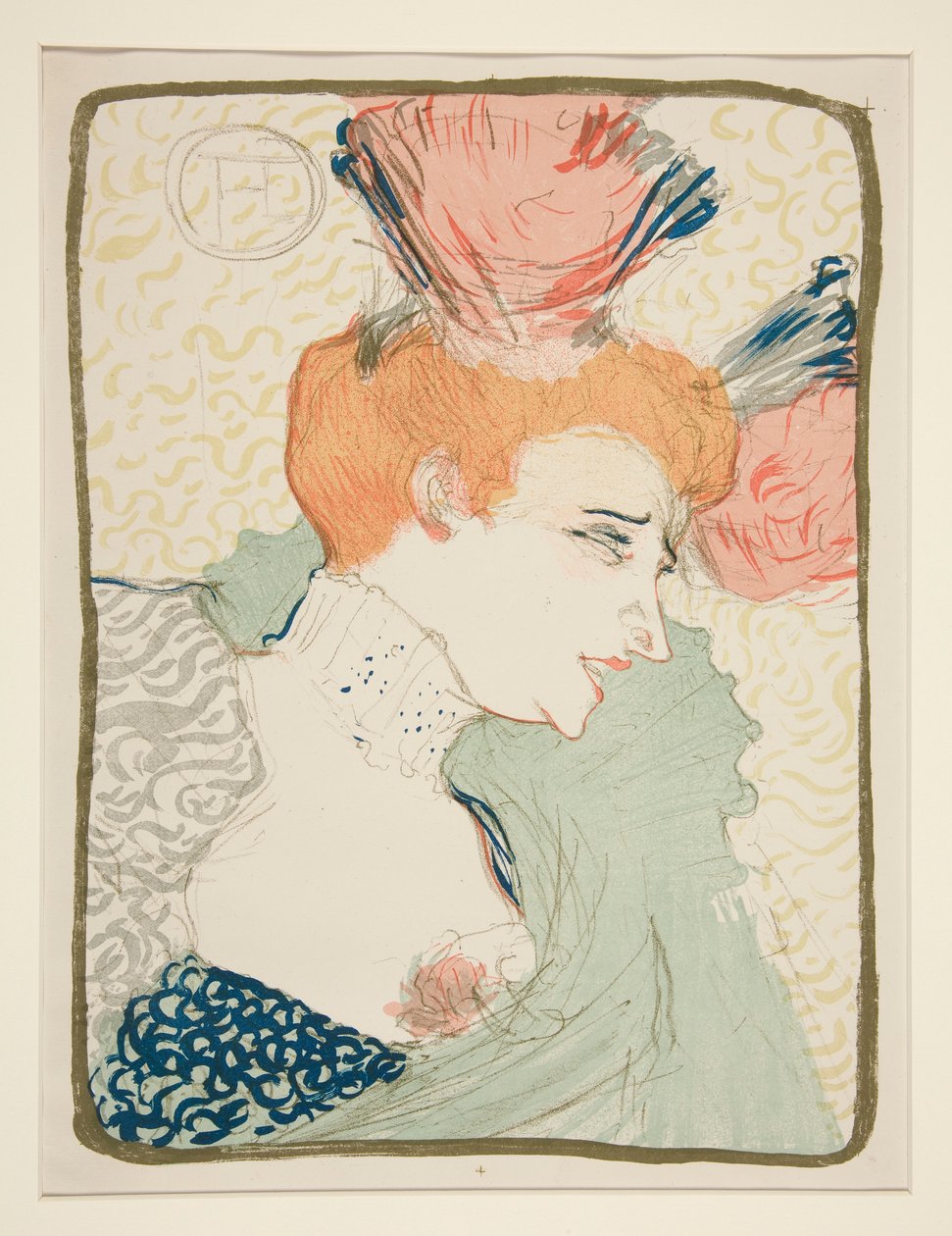 Matmazel Marcelle Borç Veren, Büstü (Matmazel Marcelle Borç Veren Portre Büstü) by Henri de Toulouse Lautrec