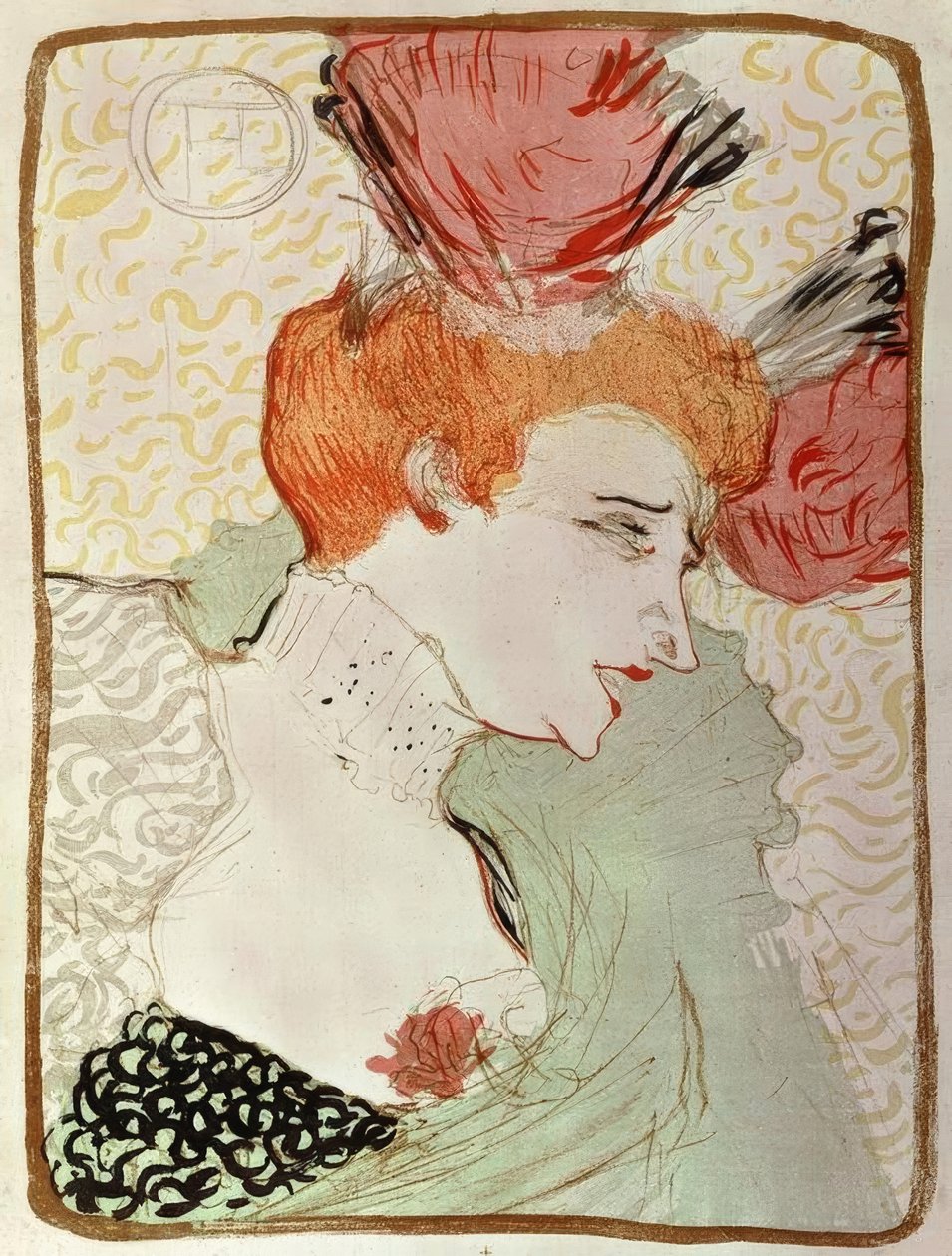 Bayan Marcelle Lender, büstü by Henri de Toulouse Lautrec