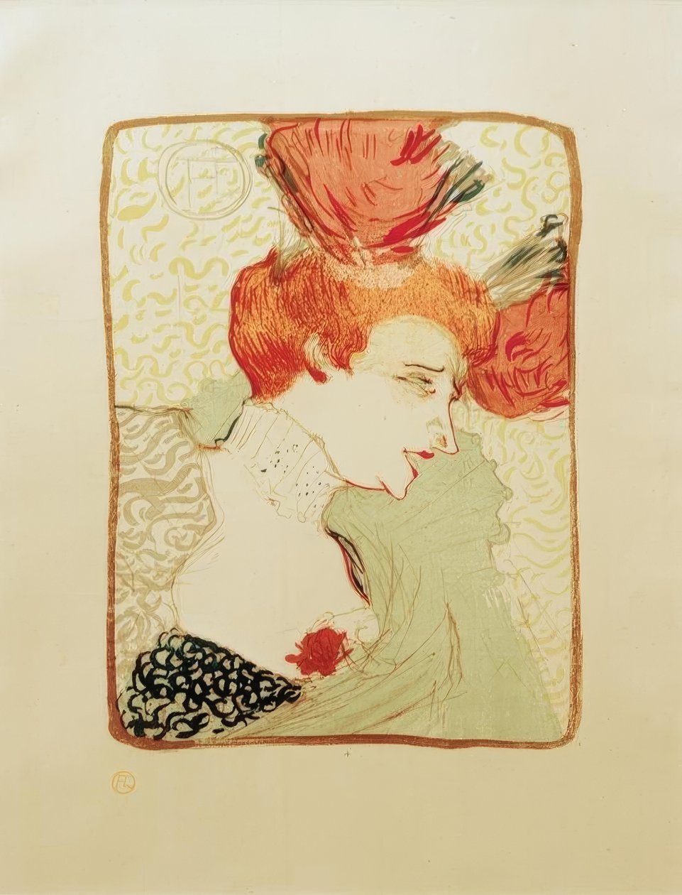 Bayan Marcelle Lender, büstü by Henri de Toulouse Lautrec