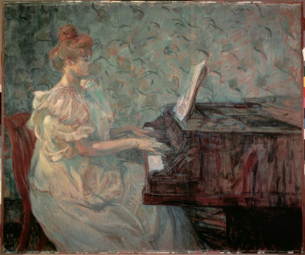 Piyanoda Misia Natanson by Henri de Toulouse Lautrec