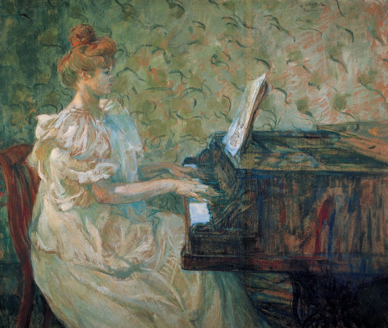 Misia au piyano (Misia Sert by Henri de Toulouse Lautrec