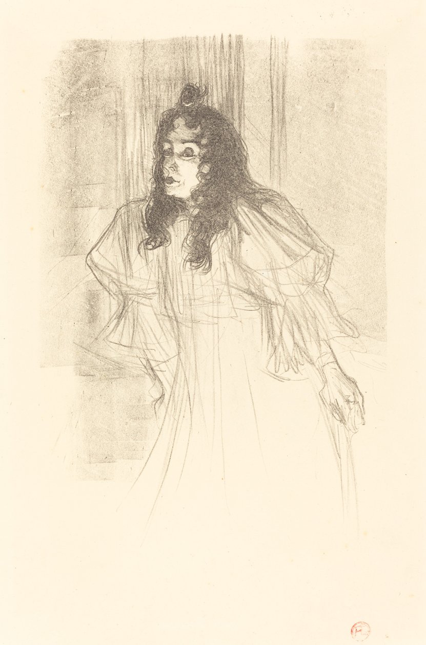 Bayan May Belfort Çıplak Başlı (Miss May Belfort en cheveux) by Henri de Toulouse Lautrec
