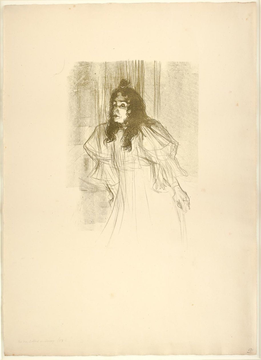 Saçlı Bayan May Belfort by Henri de Toulouse Lautrec
