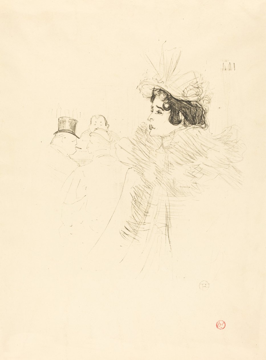 İrlanda ve Amerikan Barında Miss May Belfort, rue Royale (Miss Belfort Belfort veya İrlanda ve Amerikan Barı, Rue Royale) by Henri de Toulouse Lautrec