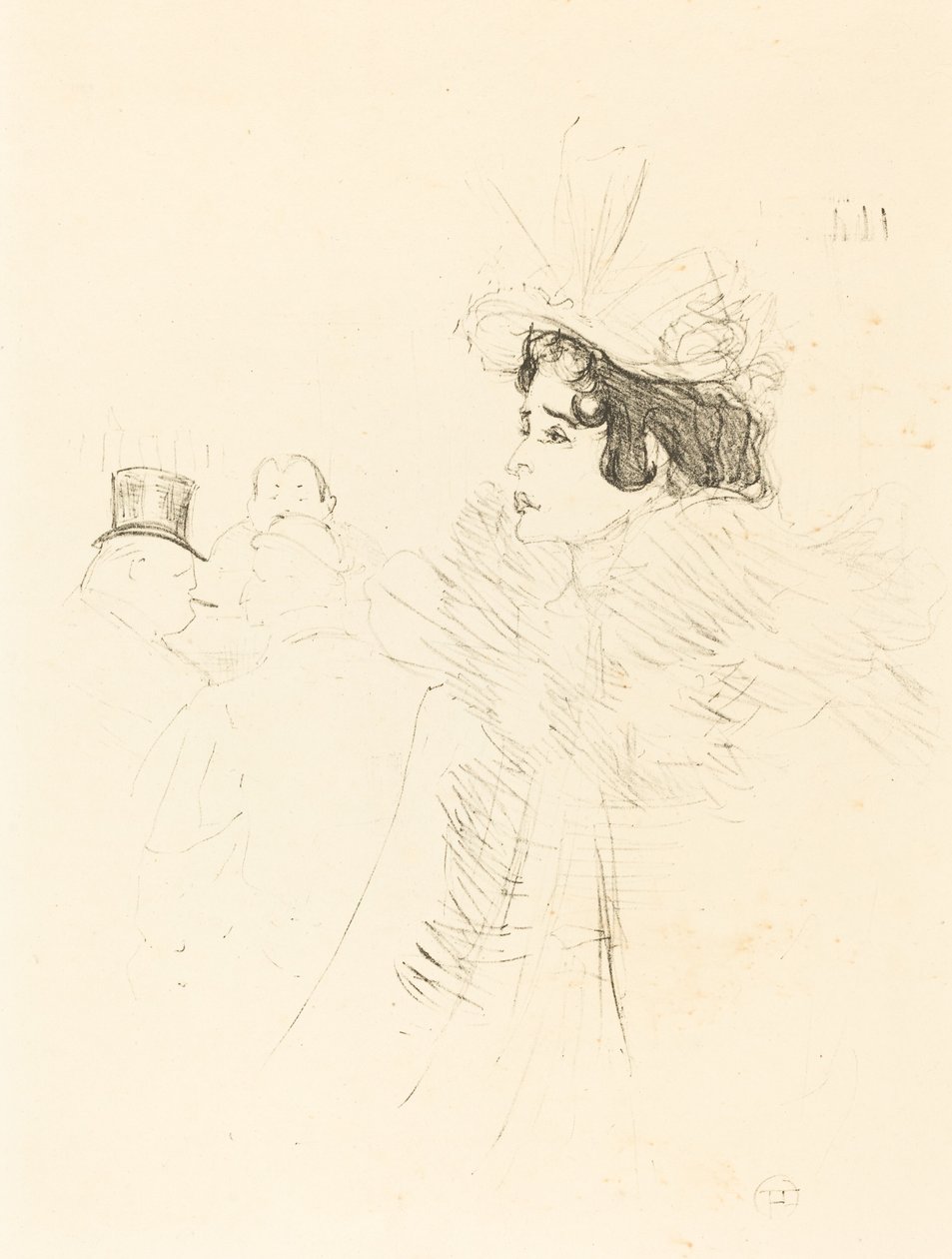 İrlanda ve Amerikan Barında Miss May Belfort, rue Royale Miss Belfort Belfort au Irish..., 1895. by Henri de Toulouse Lautrec