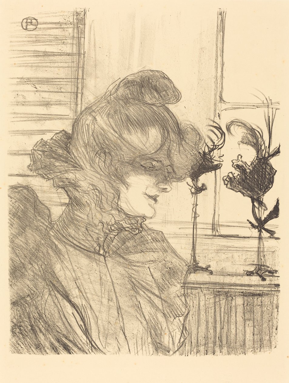 Madam Le Marguoin, Milliner (Bayan Le Marguoin, şapkacı) by Henri de Toulouse Lautrec