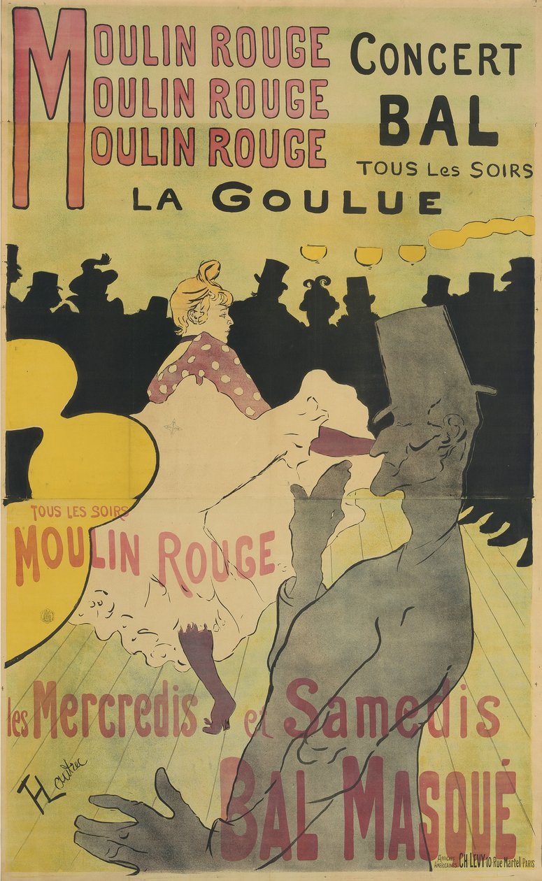 Moulin Rouge, La Goulue, 1891 by Henri de Toulouse Lautrec