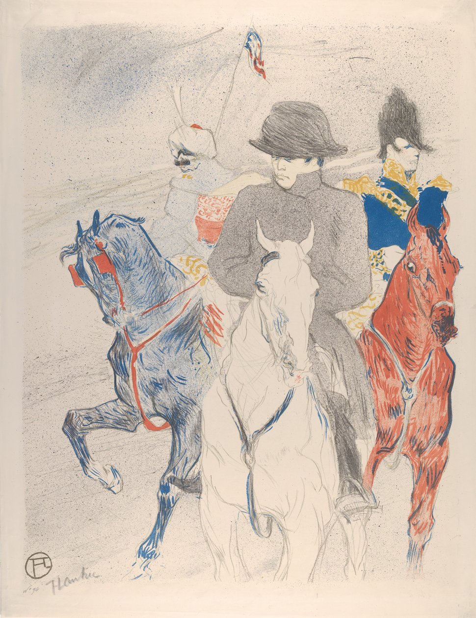 Napolyon, 1895 (dokuma kağıt üzerine pastel boya, fırça ve sıçramalı litografi) by Henri de Toulouse Lautrec