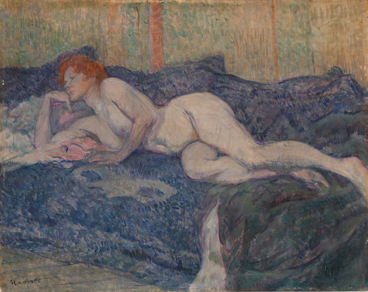 Kanepede Yatan Çıplak by Henri de Toulouse Lautrec