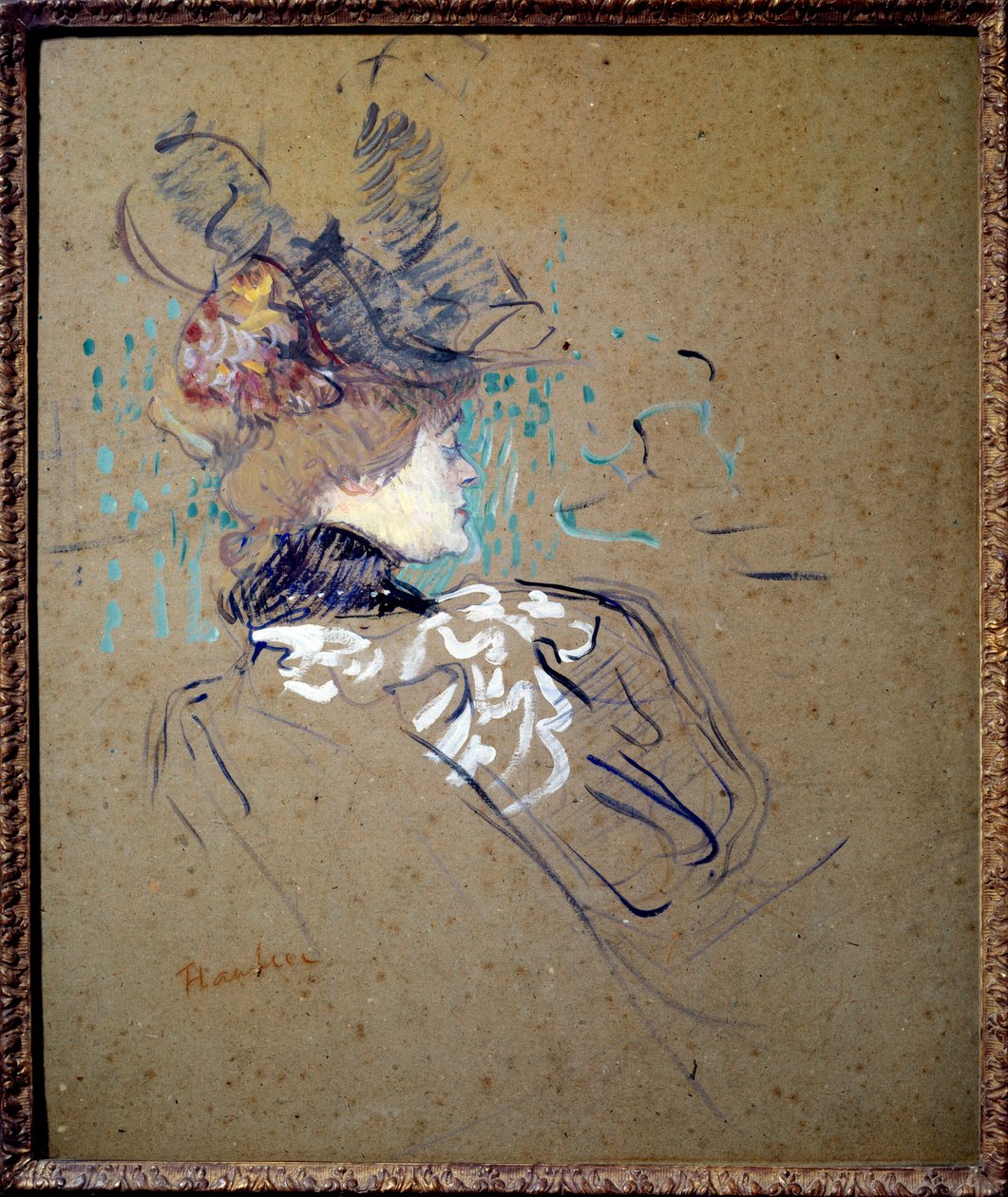 Profildeki Kadın Portresi (Madame Lucy) Karton Üzeri Yağlı Boya, Henri de Toulouse Lautrec (1864-1901) 1896 Güneş. 0,56x0,48 m Paris, Musee d