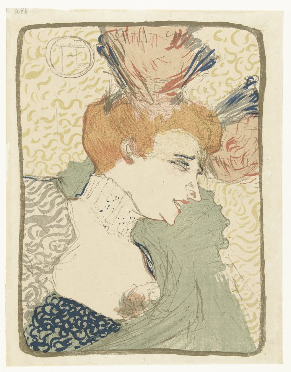Müzik Salonu Şovmen Marcelle Lender'ın Portresi by Henri de Toulouse Lautrec