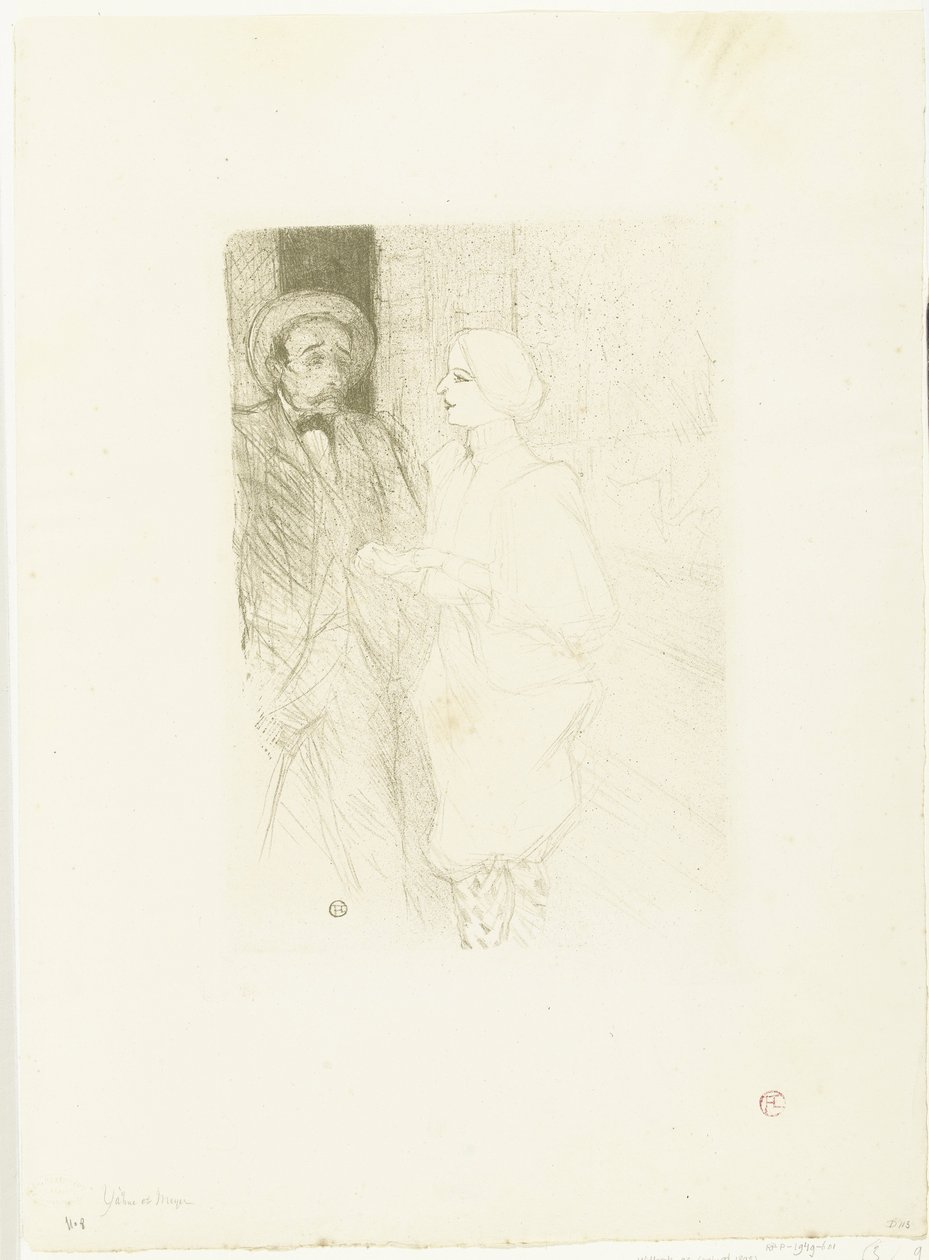 Portret van oyuncuları Léonie Yahne, Henri Mayer