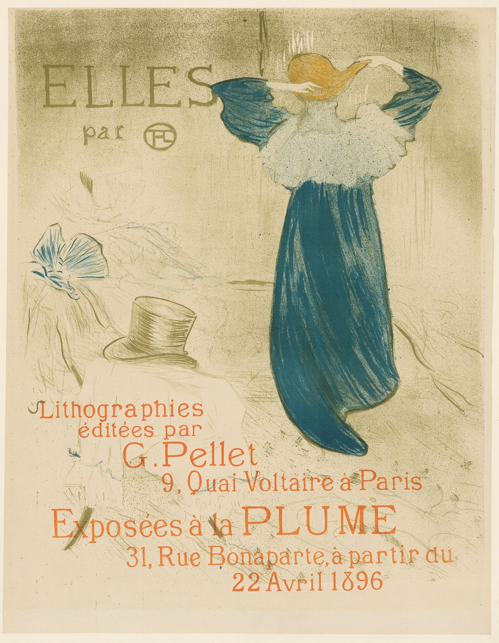Elles için afiş by Henri de Toulouse Lautrec