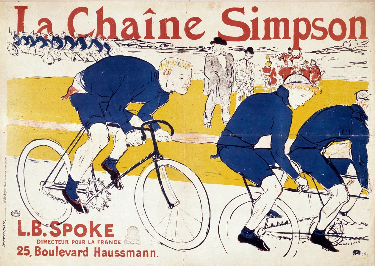 Simpson bisiklet zincirleri için poster. Henri de Toulouse Lautrec